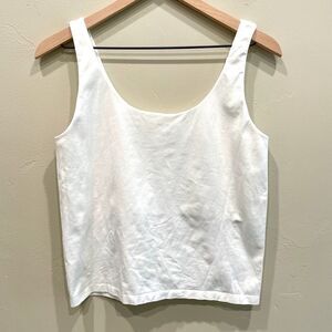 Avec Les Filles Built in Bra Tank White - Size: L / XL